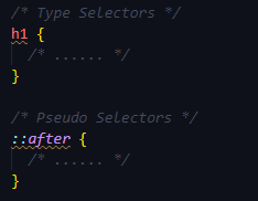 Type Selectors & Pseudo-Element