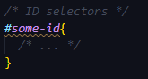 ID selectors