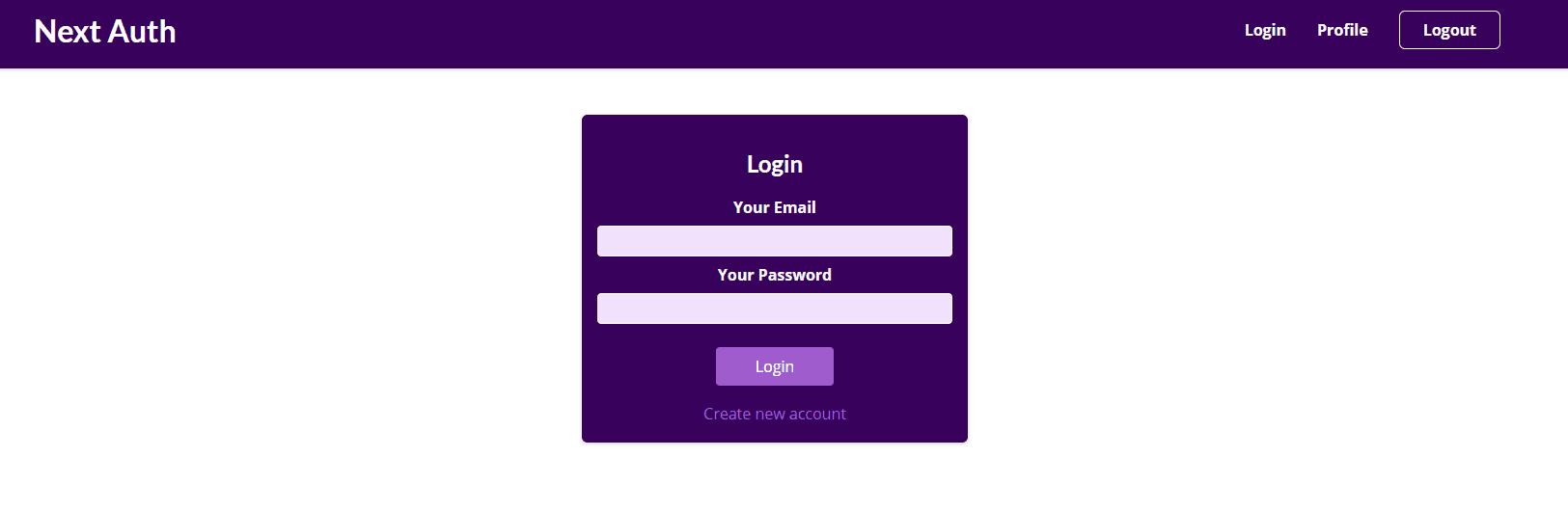 Sign In / Sign Up page